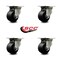 Service Caster Low Profile Glass Filled Nylon 3'' Wheel Top Plate Swivel Caster Set, 4PK SCC-04S3175-GFNR-4 - alternate 5